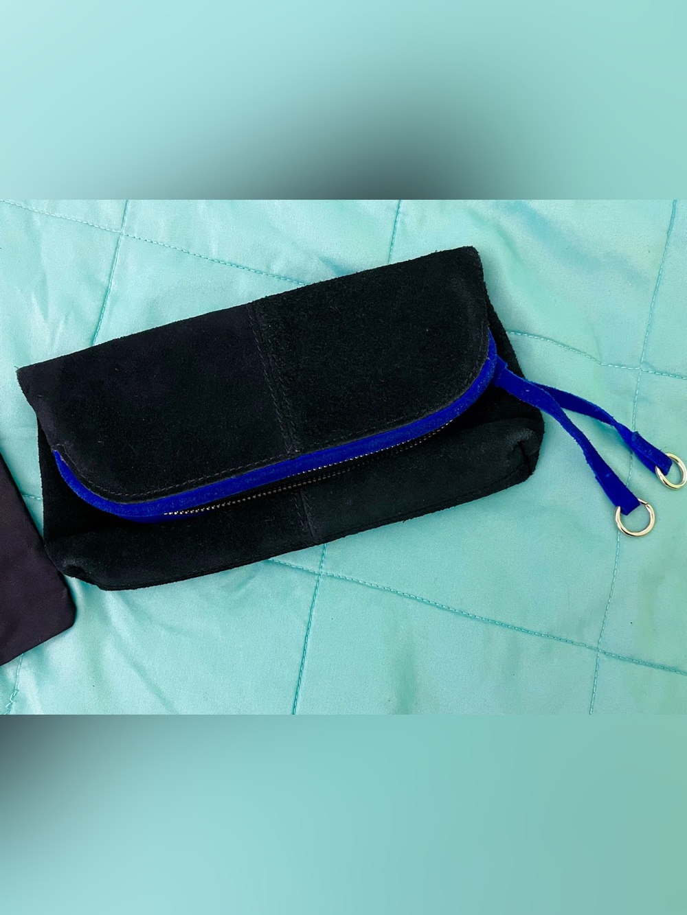 Diane von Furstenberg Black & Blue Cosmetic Bag